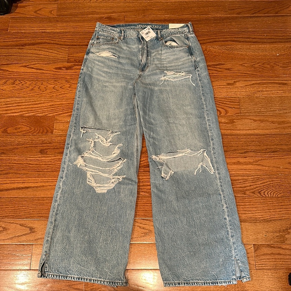 New with tags American eagles dreamy drape super high rise baggy wide leg